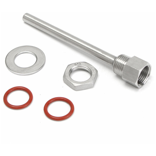 Joorrt - 6 Length 304 Stainless Steel Thermowell Kit with 1/2 Lock Nut Thermometer Homebrew Home Party Home Bar diy Tools