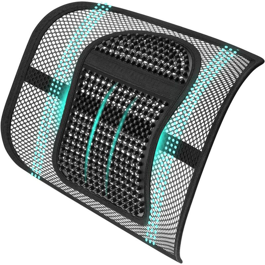 Back Support for Office Chair, Mesh Cushion for Lower Back, for Men and Women, Office Chair, Car Seat, Home