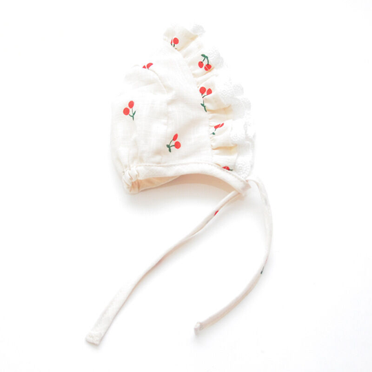 Cherry printed sun hat - red cherry (l) spring and summer new pet hats puppy hats cat hats pet jewelry dog jewelry cat jewelry