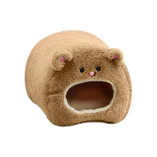 Osqi - Plush Hamster Hammock Warm Warming Soft Bed for Rat Rabbit, Brown