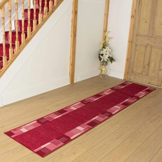 Bale Looped/Hooked Red Indoor/Outdoor Rug