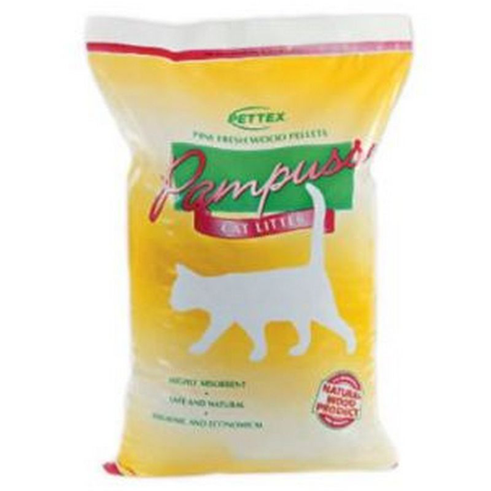 Pampuss Woodbase Cat Litter (30L) (May Vary) - May Vary - Pettex
