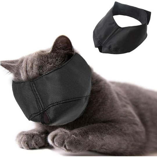 Nylon Cat Muzzle - Cat Muzzle - Pet Grooming Accessory - Prevents Stripes and Bites - Size m
