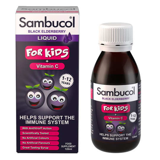 Sambucol Natural Black Elderberry for Kids with Vitamin C, 120ml