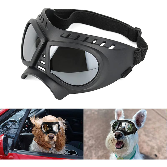 Dog Goggles Eye Protection Adjustable Straps Easy to Put on Anti-UV Sunglasses for Small/Medium Dog