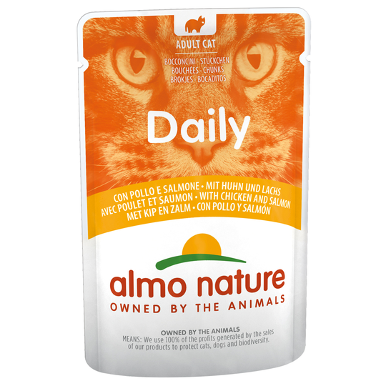 Almo Nature Daily Menu Pouches 70g - Saver Pack: Chicken & Salmon (24 x 70g)