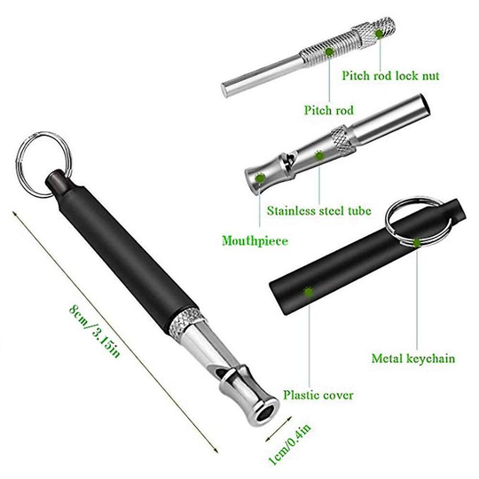 Dog Whistle To Stop Barking - Silent Bark Control For Dogs - Ultrasonic Patrol Sound Repellent Repeller - Silver Training Deterrent Whistle - Train Yo