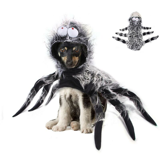 Thsinde - Pet Halloween Spider Costume Puppy, Pet Halloween Spider Costume Funny Cat Cosplay Clothes Chest Accessories(l-1pc),Ssxjv