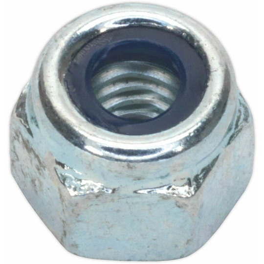 Loops - 100 pack - Zinc Plated Nylon Locknut Bolt - 0.8mm Pitch - M5 - din 982 - Metric