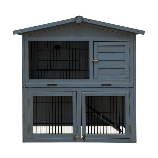 TWO STOREY HUTCH PLAY AREA GREY