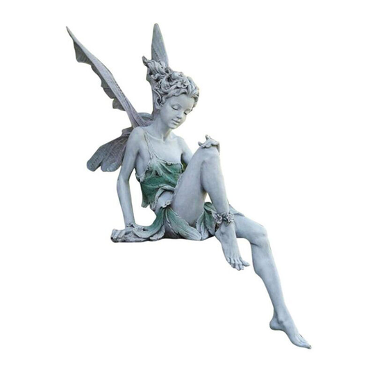 Outdoor Fairy Garden Elves Garden Figurines, Fairy Figurine Resin Sculptures And Angel Garden Statue(white)