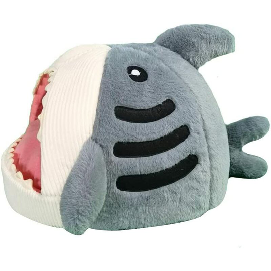 Perle Rare - Cat Bed Dog Bed Cat Nest Shark Shaped Dog Nest, Cat Basket Cat House Dog Bed Cat Nest House with Soft Cushion Padded Inside Removable