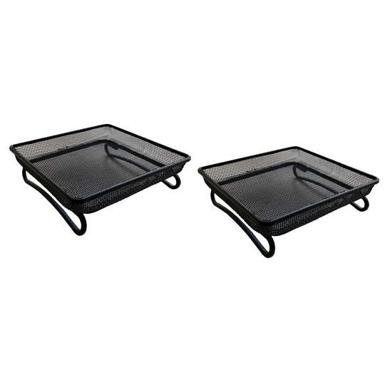 Metal Ground Bird Feeder Seed & Nut Tray (Pack of 2)