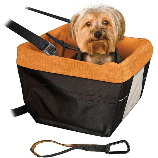 Dog Booster Seat Skybox Black and Orange Kurgo Multicolour