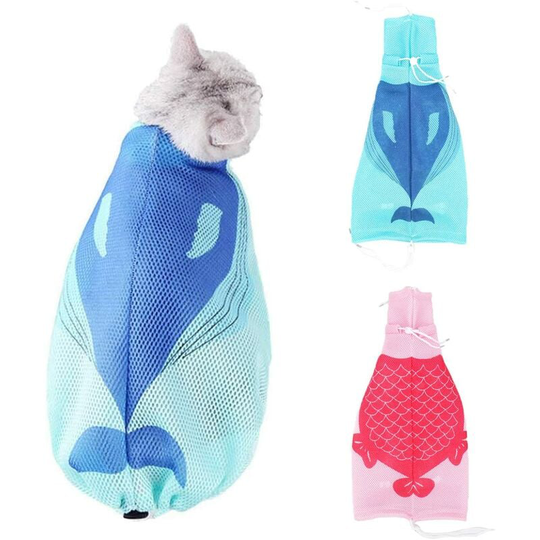 Deckon - 2Pack Cat Grooming Bag Cat Grooming Bag Cat Bathing Bag for Pet Nail Trimming Bath
