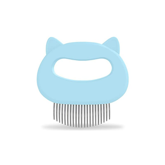Ilovemilan - Cat Grooming Comb - Blue Massage Comb - Light Hair or Fur Removal Soft Dematting Detangling and Deshedding - Pet Shedding Remover Tool