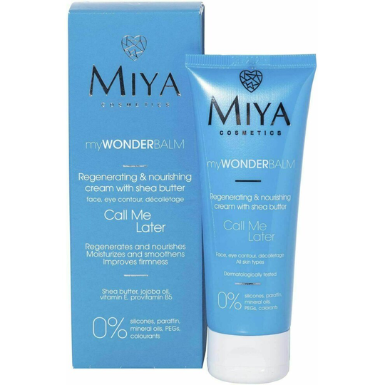 Miya Wonderbalm Regenerating Face Cream Jojoba Oil Vitamin E B5 Vegan
