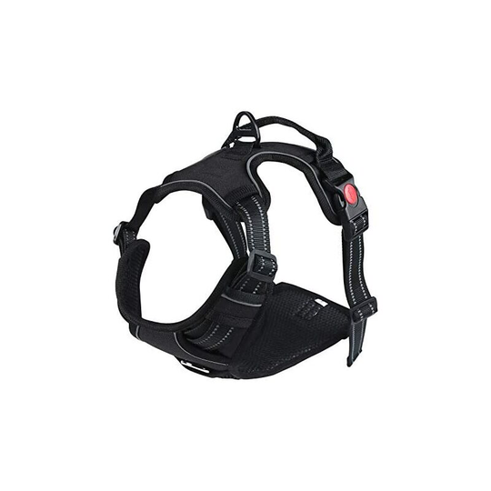 Bearsu - Large Dog Harness Breathable Chest Harness No Traction Safety Harness Soft Adjustable Reflective Dog Harness for Large Medium and Small Dogs