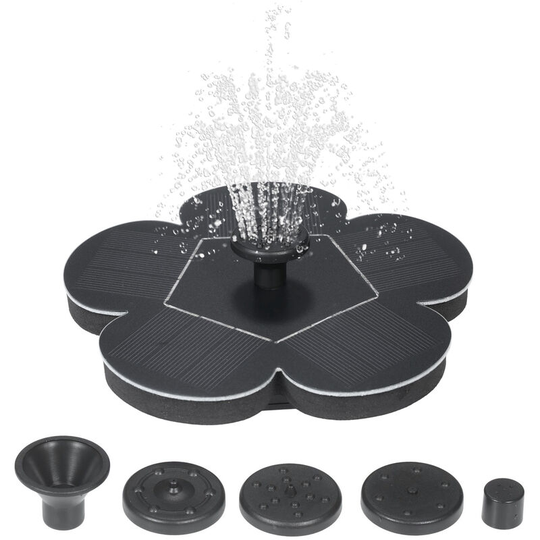 7V 1.5W Solar Water Pump Fountain Garden Floating Plants Watering Power Fountains Pool Home Garden Fish Pond Waterpump,model:Black