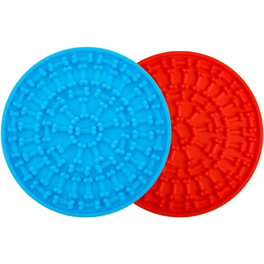 2pcs Dog Lick Pad Dog Lick Pad Silicone Dog Grooming Mat for Cat Bath Dog Grooming (2pcs Lick Pad) - Litzee