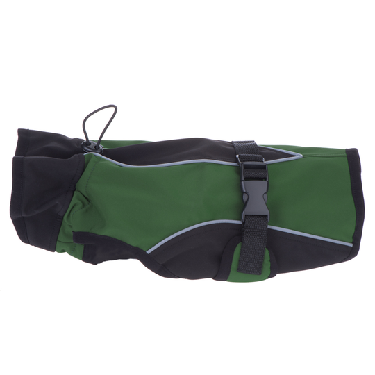 Soft Shell Dog Coat - Green - Approx. 40cm Back Length