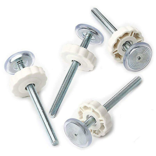 4pcs/pack Screw Bolt Nut Stair Fence Fix Baby Gate Household Secure Tools White