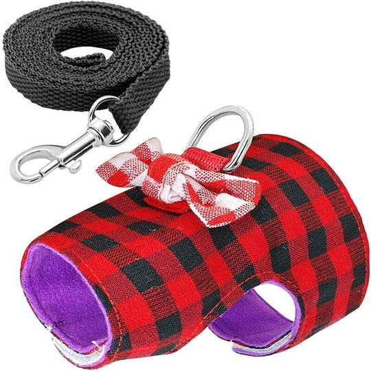 Modou - Small Pet Rabbit Harness Vest and Leash Set for Guinea Pig Hamster Puppy Bowknot Harness Strong Pet Products (Color : d, Size : xs.)