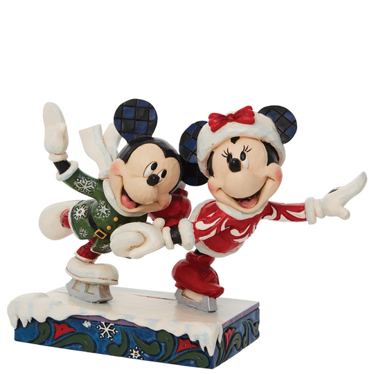 Disney Traditions Mickey and Minnie Ice Skating Figurine