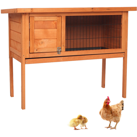 Axhup - Chicken Coops, 36' Waterproof Wooden Chicken Cage with Removable Tray and Openable Roof Outdoor for Rabbit Guinea Pig