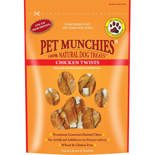 Pet Munchies - Chicken Rawhide Dog Treats (870g) (Multicoloured) - Multicoloured