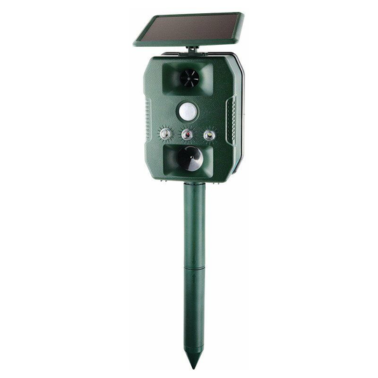 Benobby Kids - Ultrasonic cat deterrent for the garden, waterproof, solar animal repeller with high-power led light, adjustable frequency, pigeon