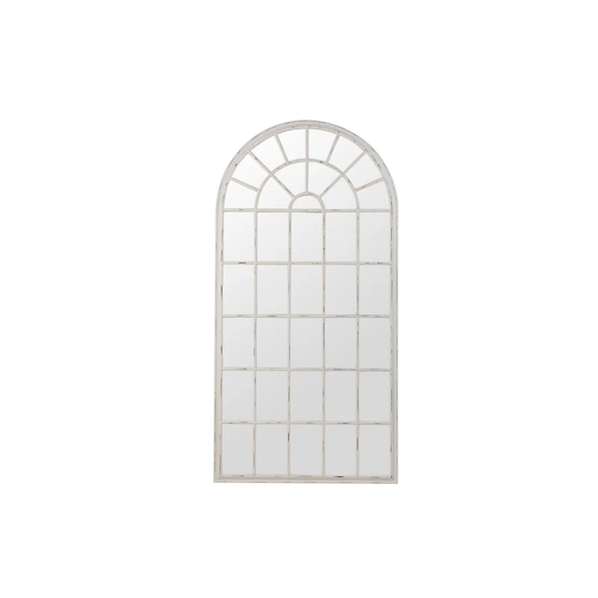 Wood Window Antique White Mirror 106x4x210 Cm