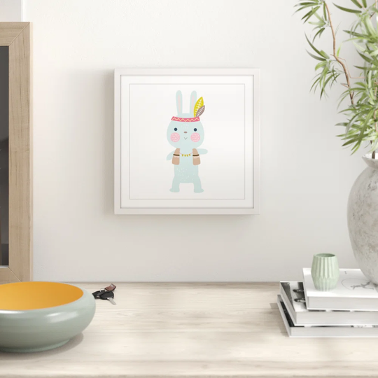 "Hipster Bunny" by Shayna Pitch Framed Graphic Art