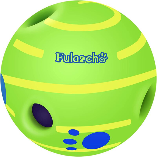 Readcly - Dog Ball, Dog Ball Outdoor Game, Dog Toy with Squeak, Yellow Stripe Dog Ball are for Medium to Large Dogs to Play and Relieve Boredom