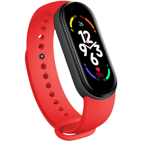 M7 Smart Bracelet 0.96 inch led Screen Support Heart Rate Blood Pressure Blood Oxygen Sleep Monitoring Information Reminder Red, Red - Red