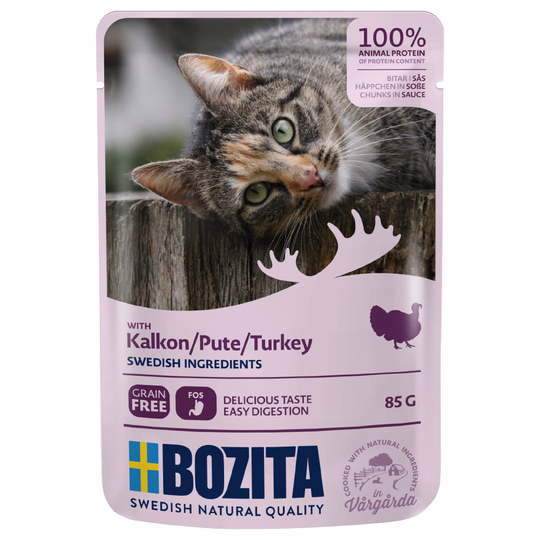 Bozita Chunks in Sauce Pouches Saver Packs 24 x 85g - Turkey
