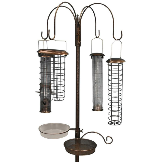Selections - Metal Complete Bird Feeding Station with 4 Large Feeders