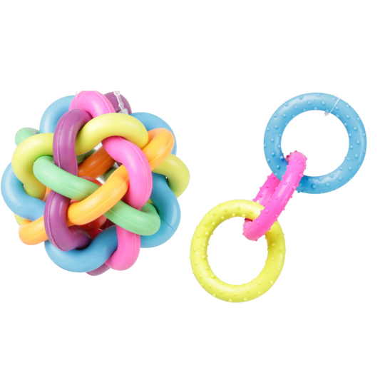 Dog Toys Dog Chew Toys Ball And Dog Ring Set Of 2 Pet Toys Soft Play Toys Puppy
