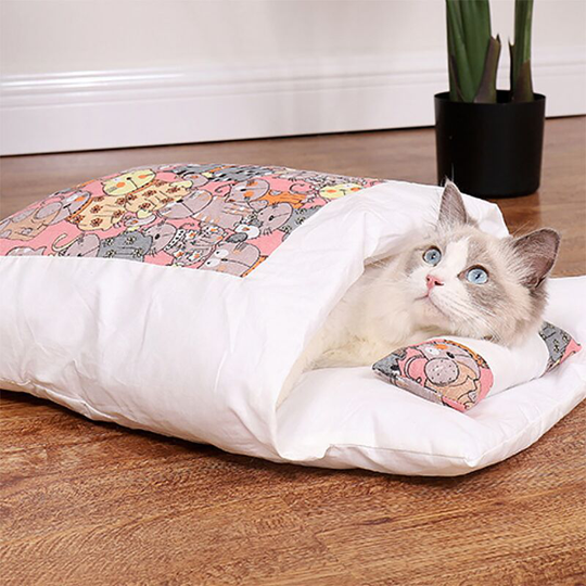 Pet Litter Litter Cat Litter Removable Cat Sleeping Bag and Washable Cat Quilt Cat Litter Cat Sleeping Bag for Pink Cat S