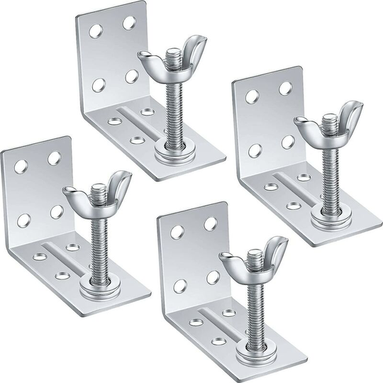 Naxunnn - 4pcs shaped wall bracket and L-shaped wing nut