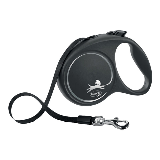 Retractable Dog Lead (l) (Black) - Black - Flexi