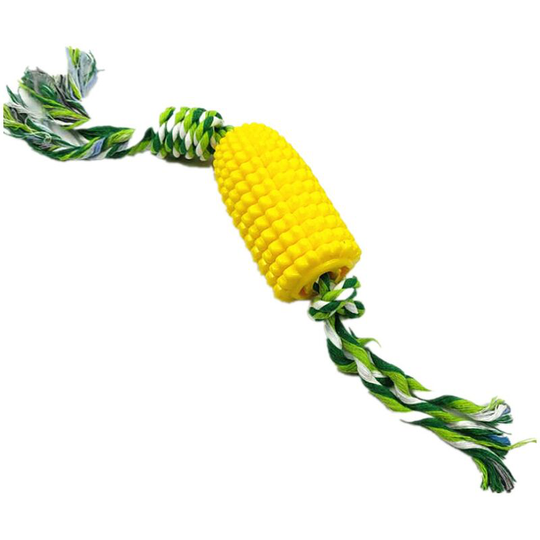Betterlifegb - Dog Toothbrush Chew Toys Indestructible Dental Care Corn Shape Dog Chew Toys with Cotton Rope Dog Teething Toys for Aggressive Chewers