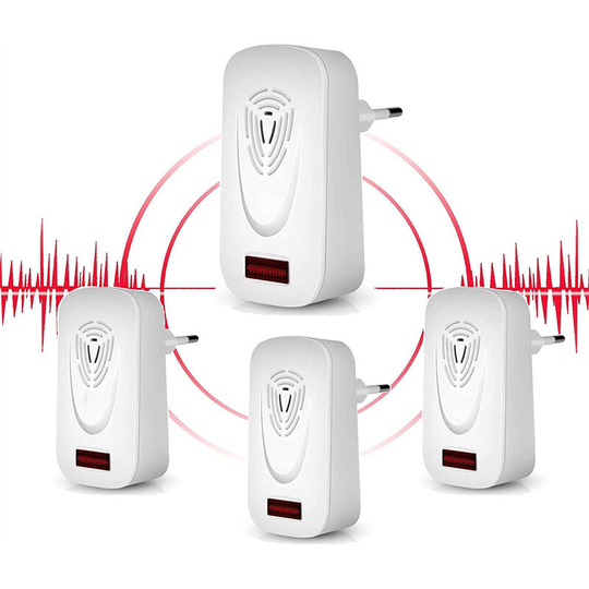 4 Packs Ultrasonic Mouse Repellent, Ultrasonic Mosquito Repellent, Ultrasonic Mouse And Rat Repellent Device (eu Regulations)