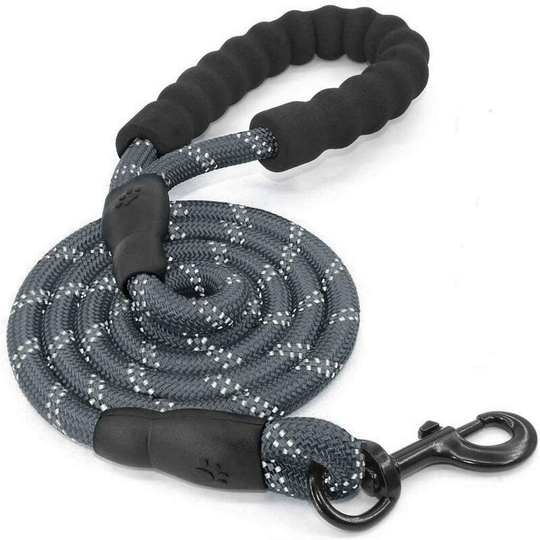 Bearsu - Strong dog leash with comfortable padded handle, strong reflective stitching of training leash for safety at night, suitable for dogs of all