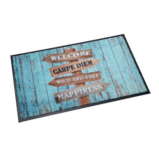 Zackary Dirt catching mat 45x75cm "hippy Sign" motive doormat door mat clean run mat