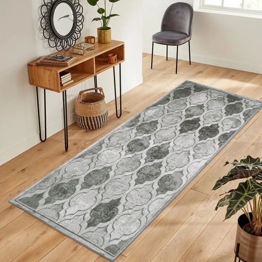 Mustecaplioglu Grey/Black Indoor/Outdoor Rug