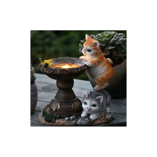 (CAT) Cat/Bunny Garden Luminous Ornament, Solar Charging