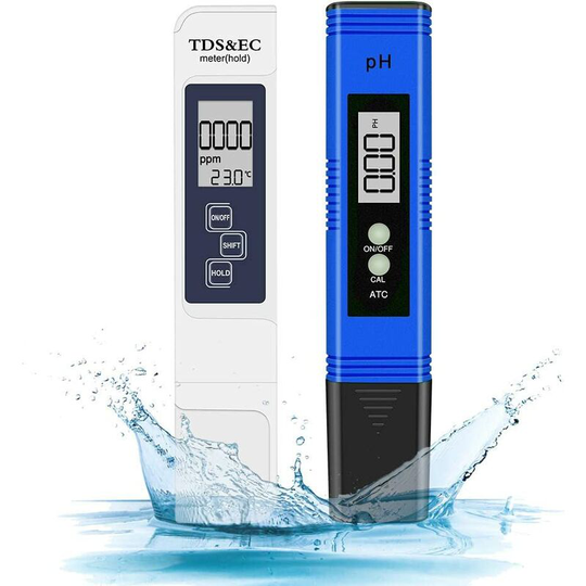 Litzee - Swimming Pool pH Tester, 4-in-1 Electronic Meter ph tds Water Quality Tester, Temperature with lcd Display, Test for Drinking, Aquariums,
