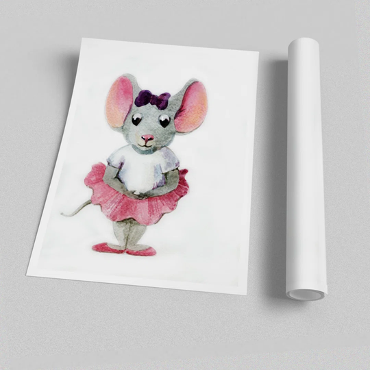 Ballerina Mouse 1 - Unframed Graphic Art Print on Paper