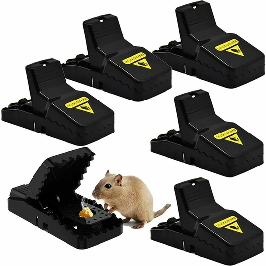 Mouse Trap, 6 Pcs Sensitive Reusable Plastic Mouse Trap, for Garden/Kitchen